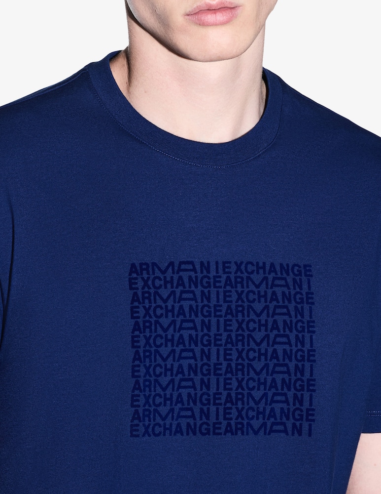 rinascente Armani Exchange Lettering flock t-shirt