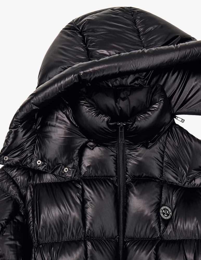Armani Exchange Piumino lucido con cappuccio - immagine 3 Armani Exchange Piumino lucido con cappuccio - immagine 3