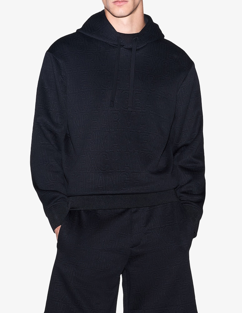 rinascente Armani Exchange Felpa con cappuccio jacquard allover