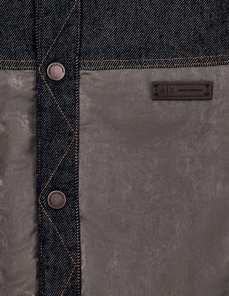 rinascente Armani Exchange Denim jacket in faux leather
