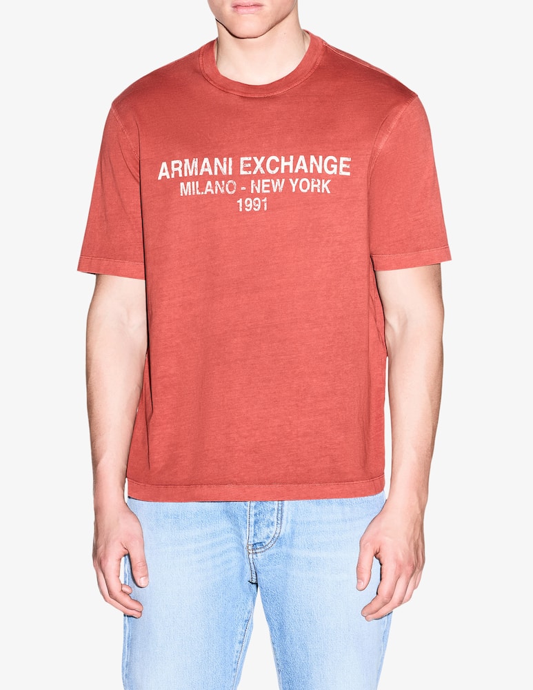 rinascente Armani Exchange T-shirt con lettering scolorito