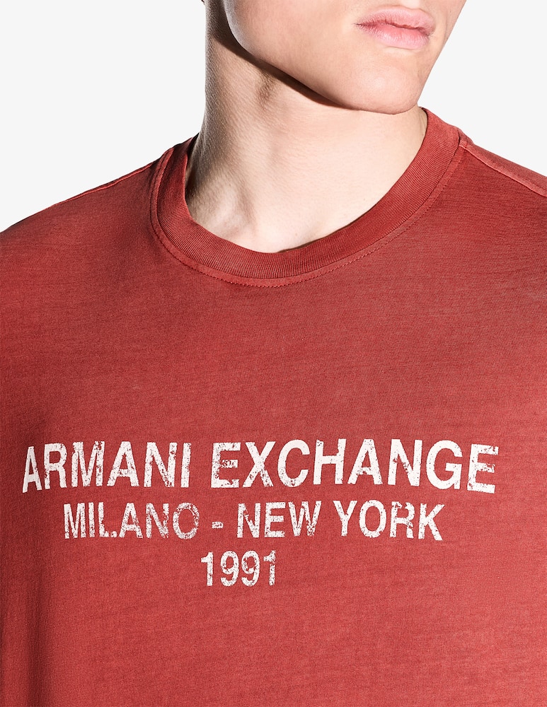 rinascente Armani Exchange T-shirt con lettering scolorito