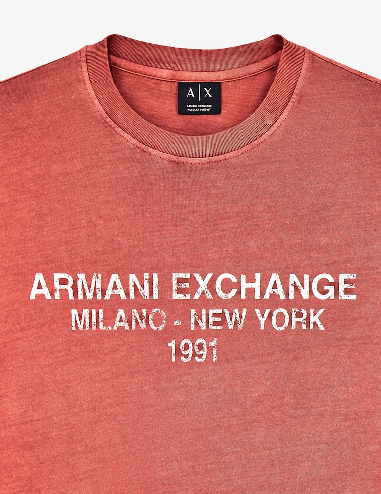 rinascente Armani Exchange T-shirt con lettering scolorito