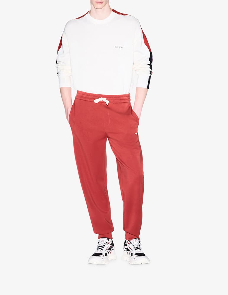 rinascente Armani Exchange Crewneck jumper with taped sleeves