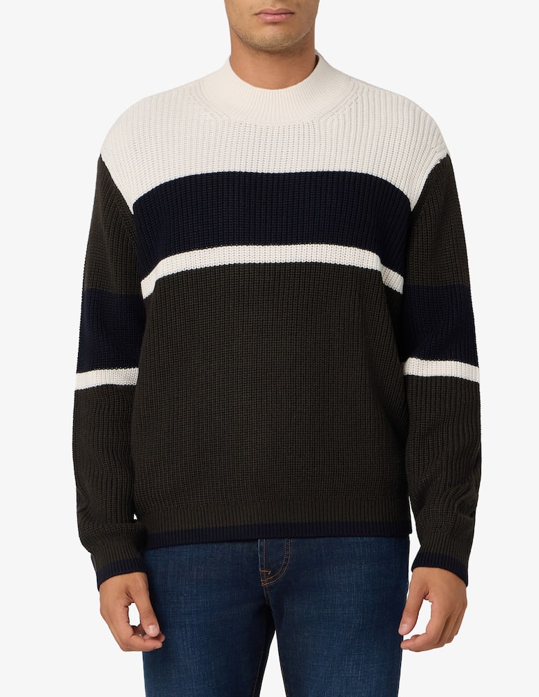 Armani Exchange Maglia color block collo alto - immagine 1 Armani Exchange Maglia color block collo alto - immagine 1