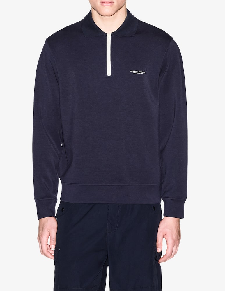 rinascente Armani Exchange Half-zip sweatshirt with lettering