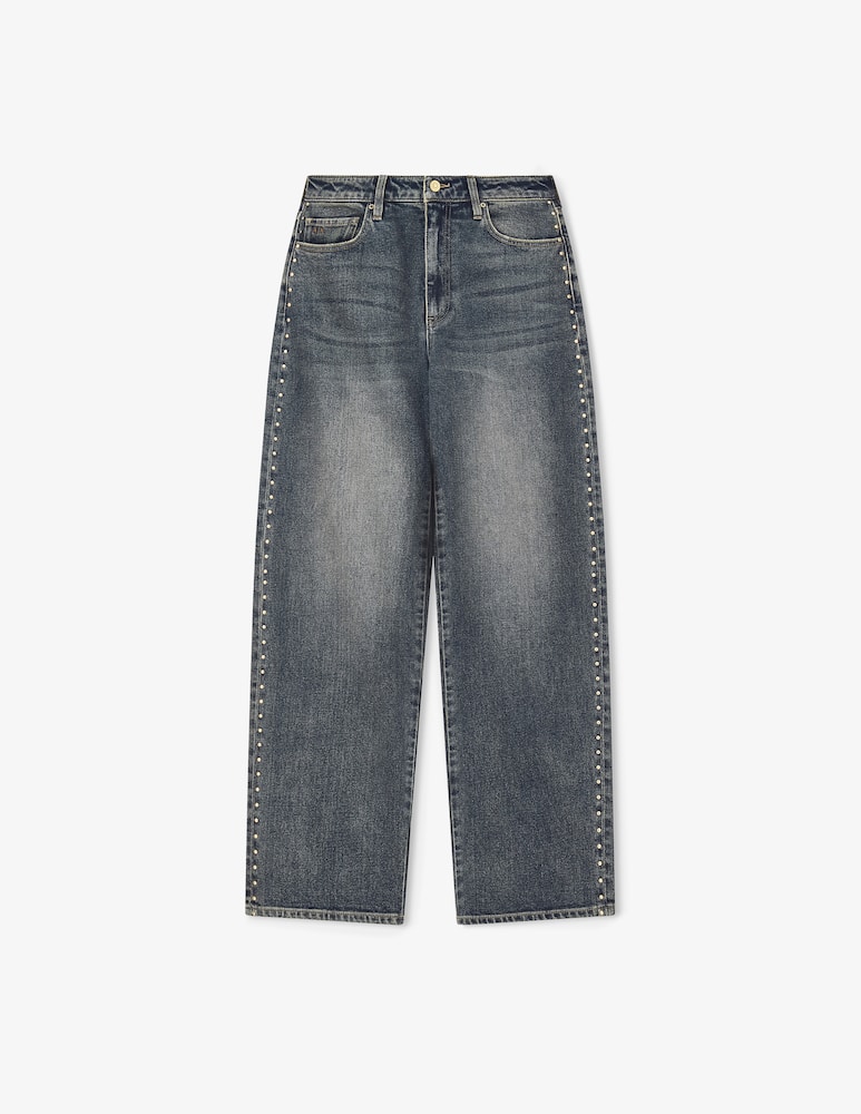 rinascente Armani Exchange Barrel embellished jeans