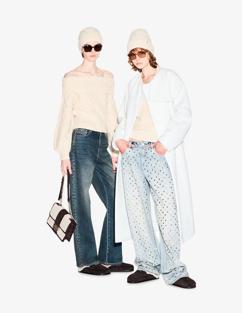 rinascente Armani Exchange Barrel embellished jeans