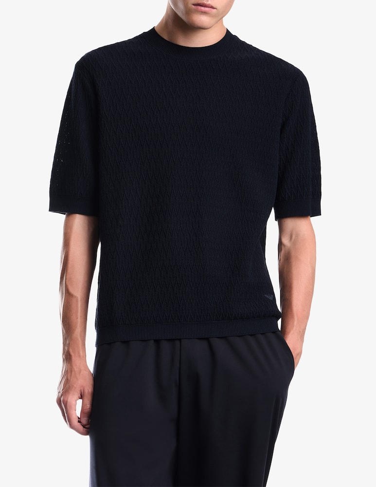 rinascente Emporio Armani Maglia jacquard a maniche corte