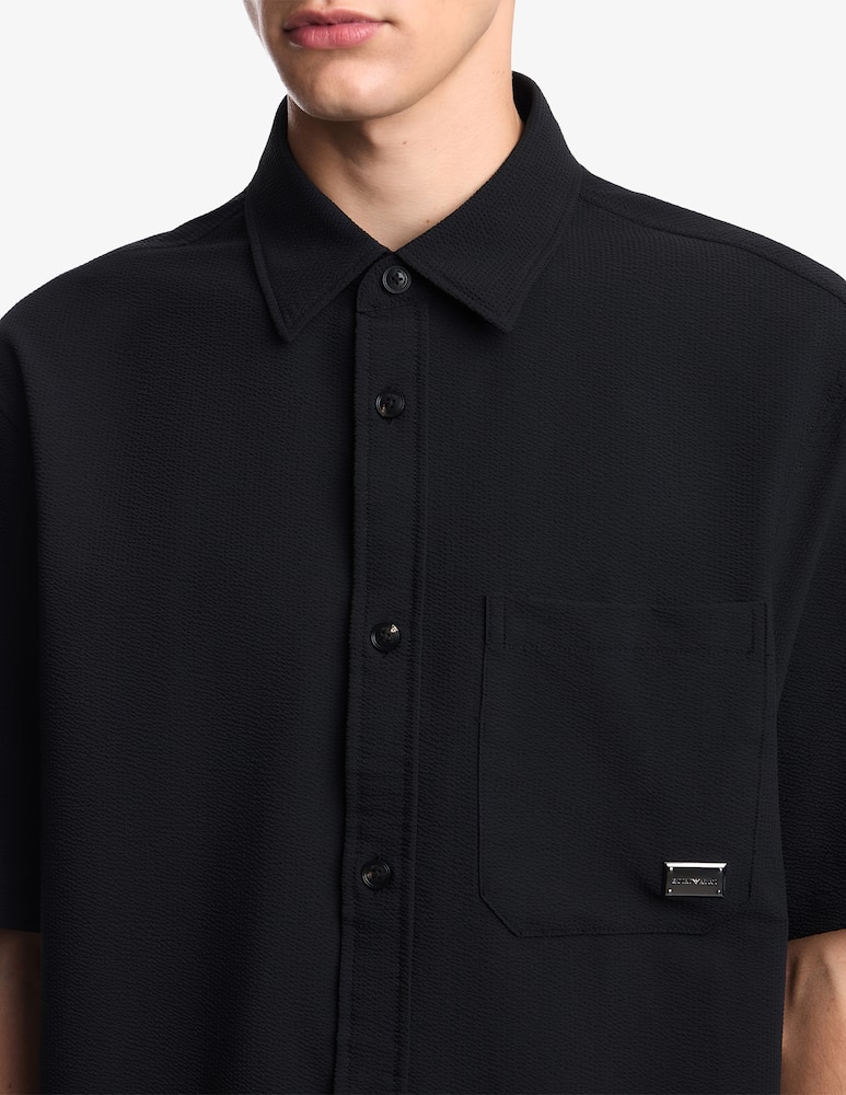 rinascente Emporio Armani Camicia a maniche corte seersucker