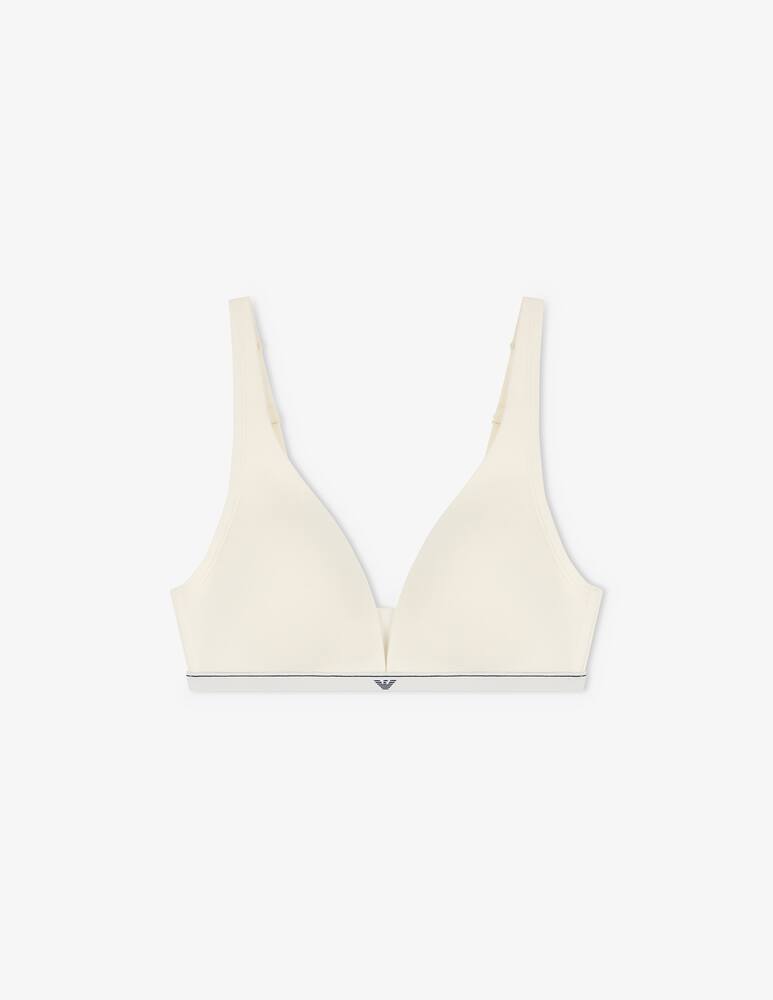 rinascente Emporio Armani Padded triangle bra with logo band