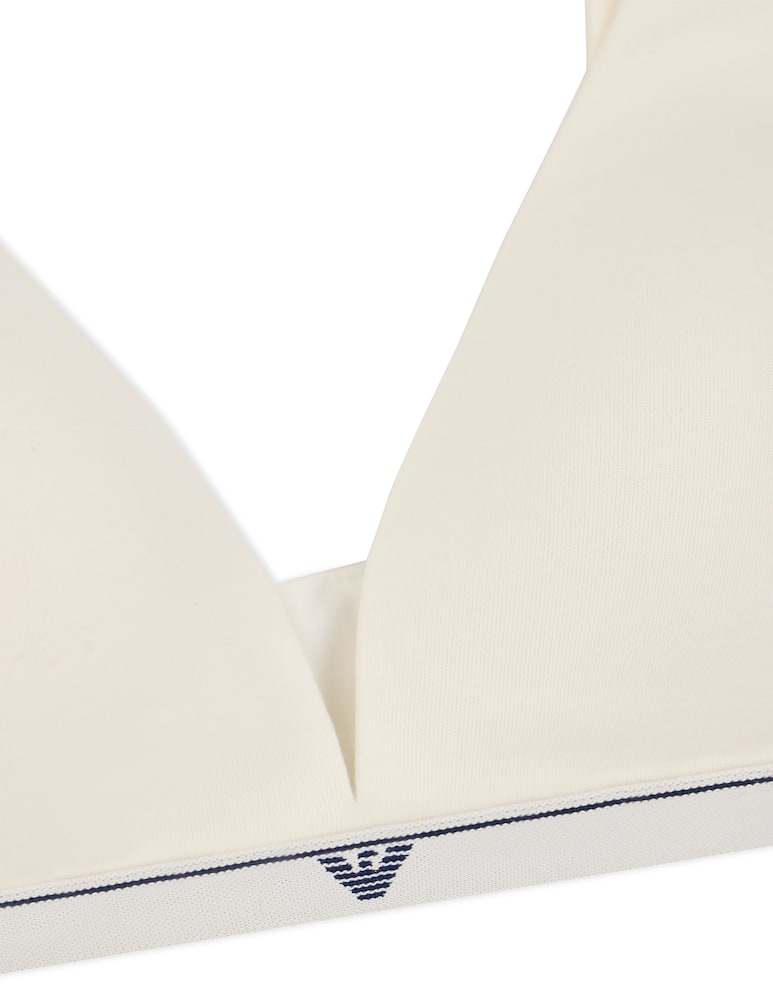 Emporio Armani Padded triangle bra with logo band - picture 2 Emporio Armani Padded triangle bra with logo band - picture 2