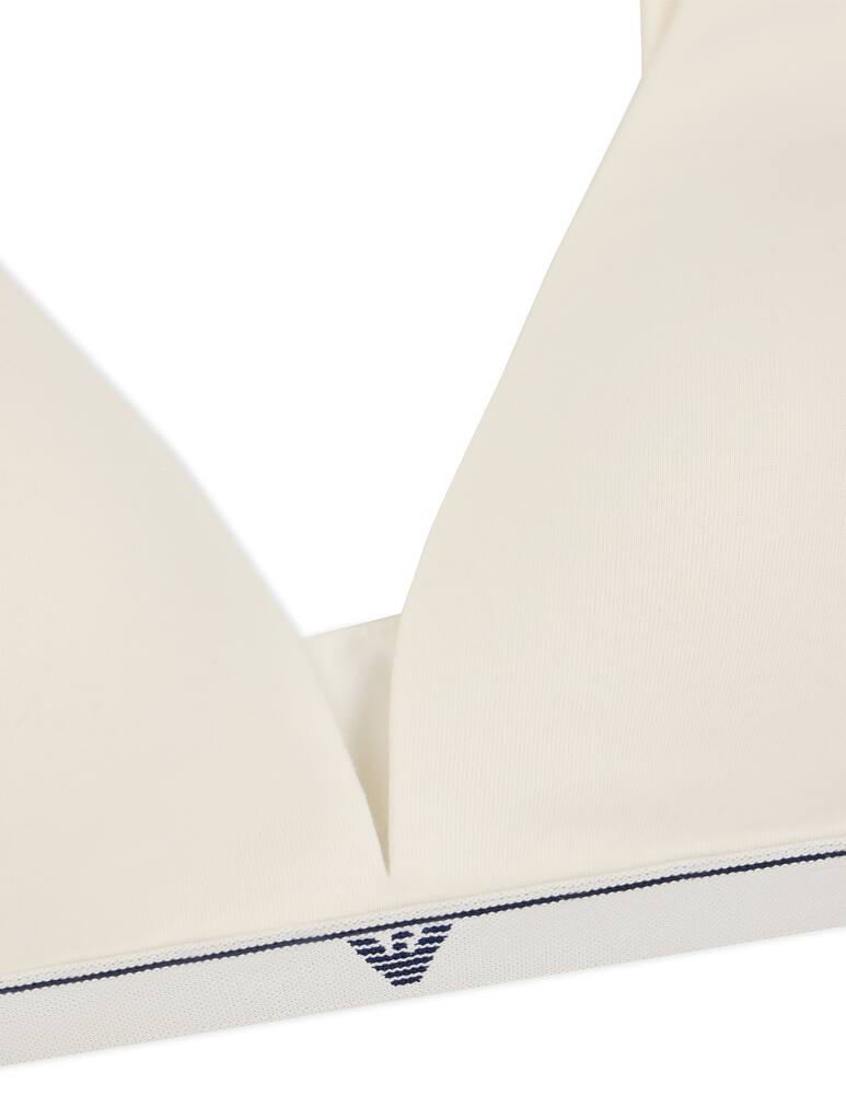 rinascente Emporio Armani Padded triangle bra with logo band