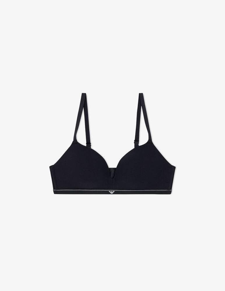 rinascente Emporio Armani Padded triangle bra with logo band
