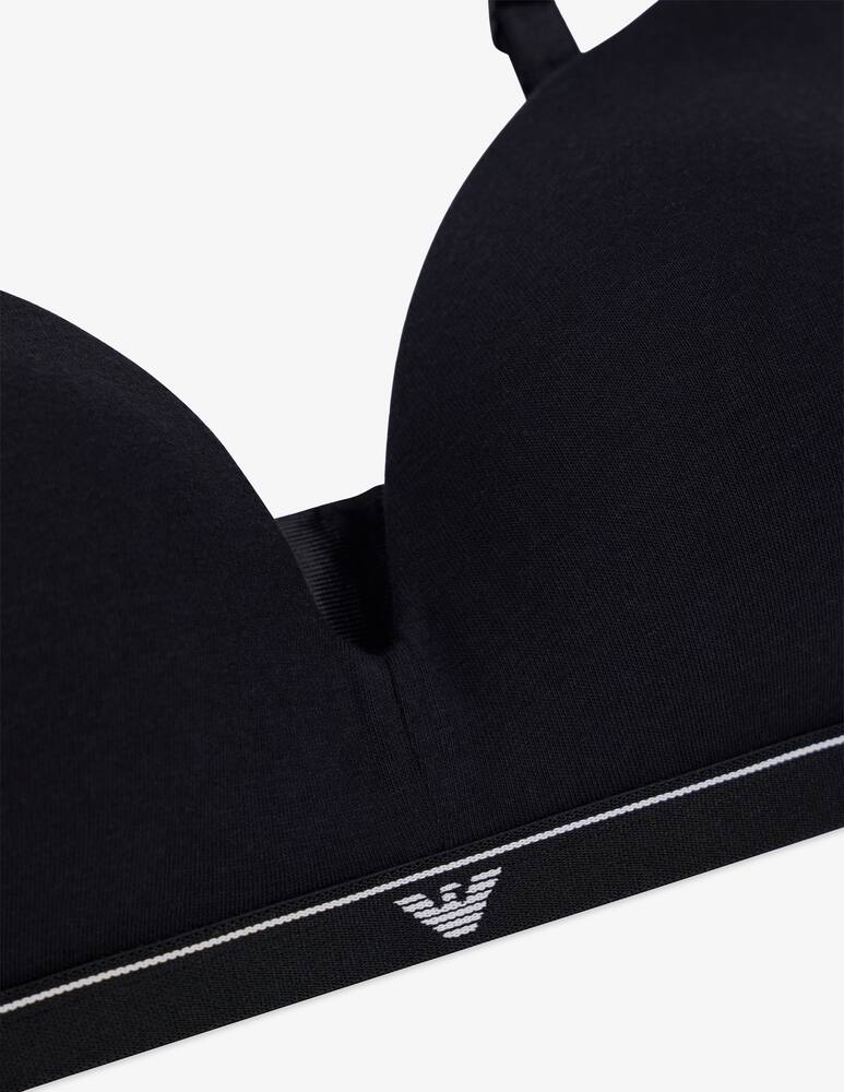 rinascente Emporio Armani Padded triangle bra with logo band