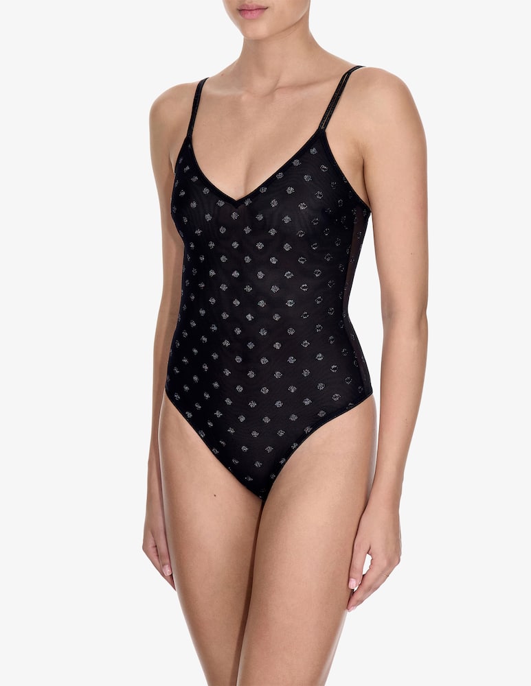 Emporio Armani Body in mesh a pois glitterati - immagine 2 Emporio Armani Body in mesh a pois glitterati - immagine 2