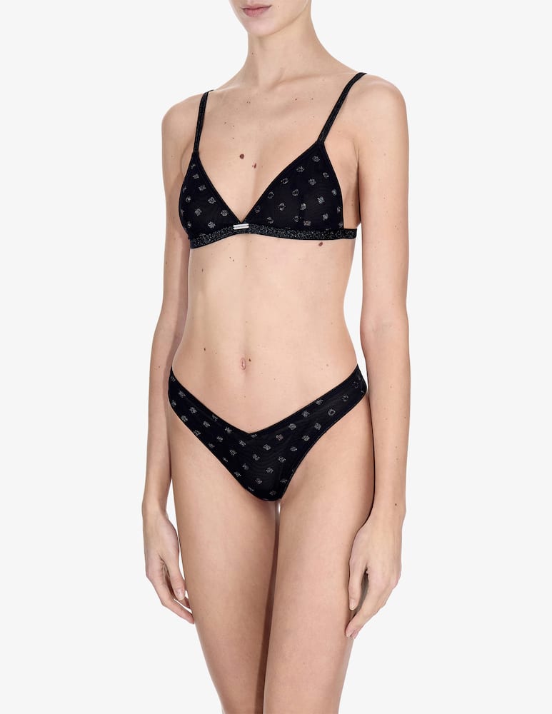 Emporio Armani Brazilian glitter dot mesh briefs - picture 2 Emporio Armani Brazilian glitter dot mesh briefs - picture 2