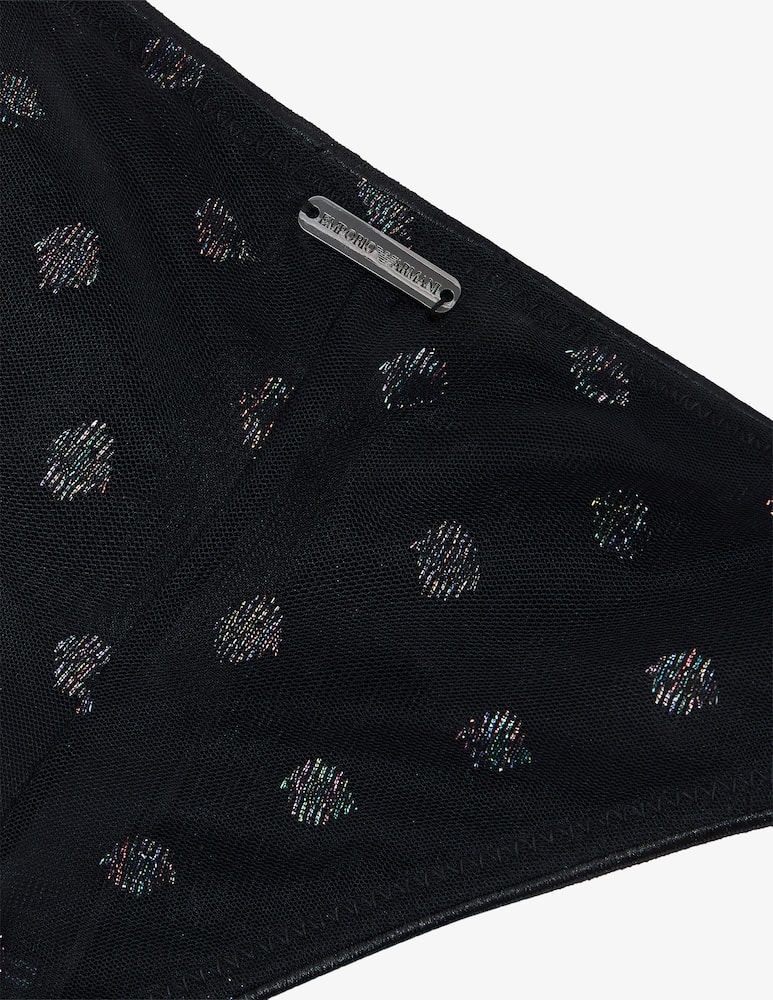 Emporio Armani Brazilian glitter dot mesh briefs - picture 4 Emporio Armani Brazilian glitter dot mesh briefs - picture 4