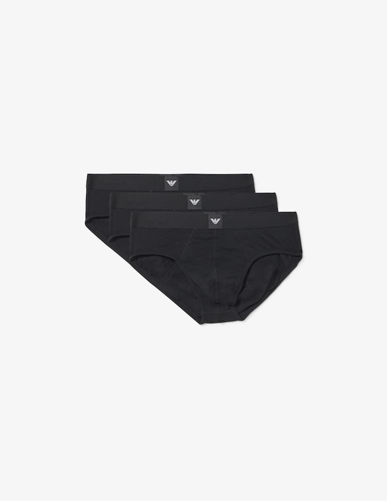 Emporio Armani Pack di 3 slip essential con logo - immagine 1 Emporio Armani Pack di 3 slip essential con logo - immagine 1
