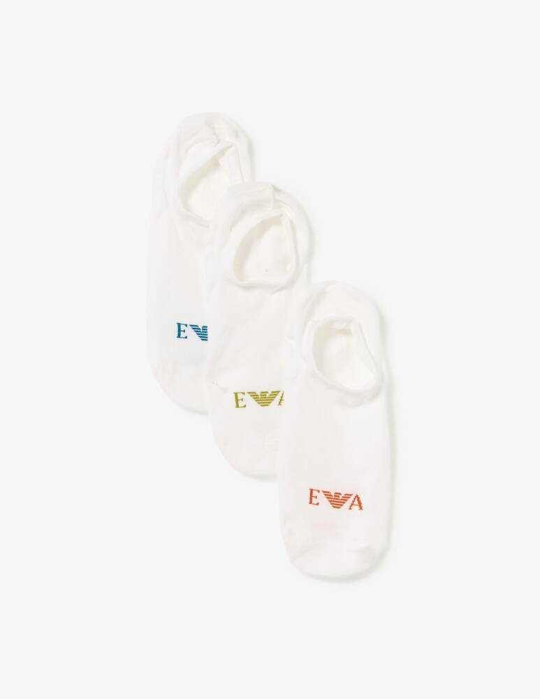 Emporio Armani Pack 3 calze footie monogramma - immagine 1 Emporio Armani Pack 3 calze footie monogramma - immagine 1