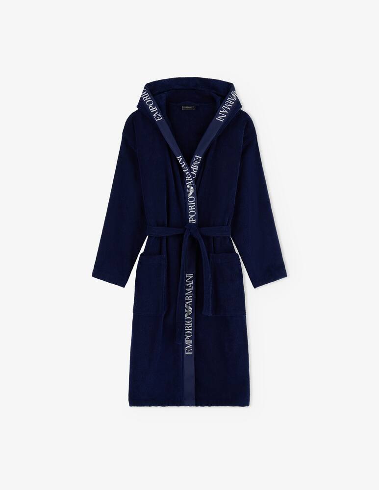 Emporio Armani Hooded sponge bathrobe - picture 1 Emporio Armani Hooded sponge bathrobe - picture 1