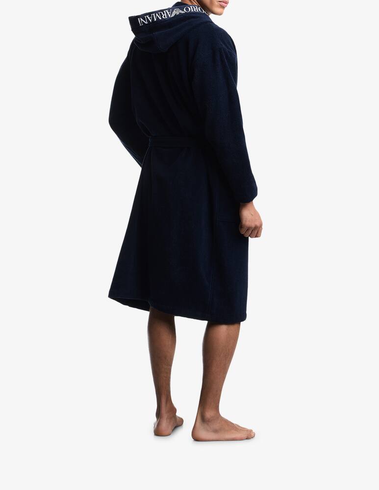 Emporio Armani Hooded sponge bathrobe - picture 3 Emporio Armani Hooded sponge bathrobe - picture 3