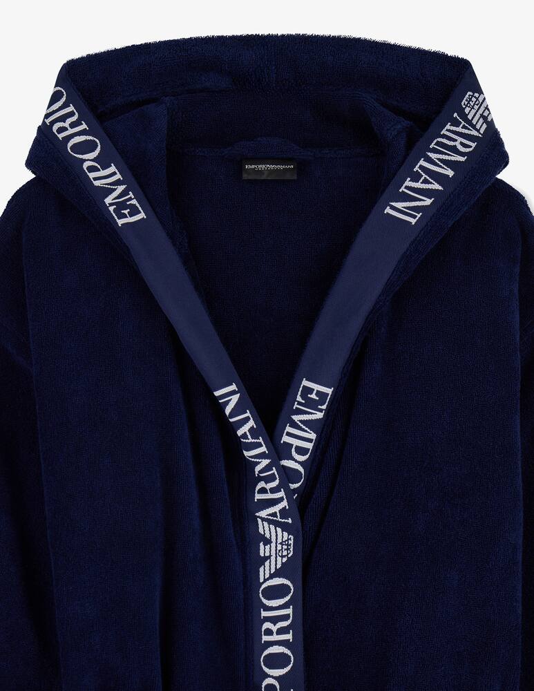 Emporio Armani Hooded sponge bathrobe - picture 4 Emporio Armani Hooded sponge bathrobe - picture 4