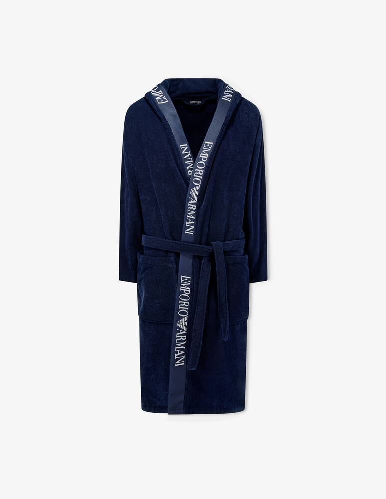 Emporio Armani Hooded sponge bathrobe - picture 5 Emporio Armani Hooded sponge bathrobe - picture 5