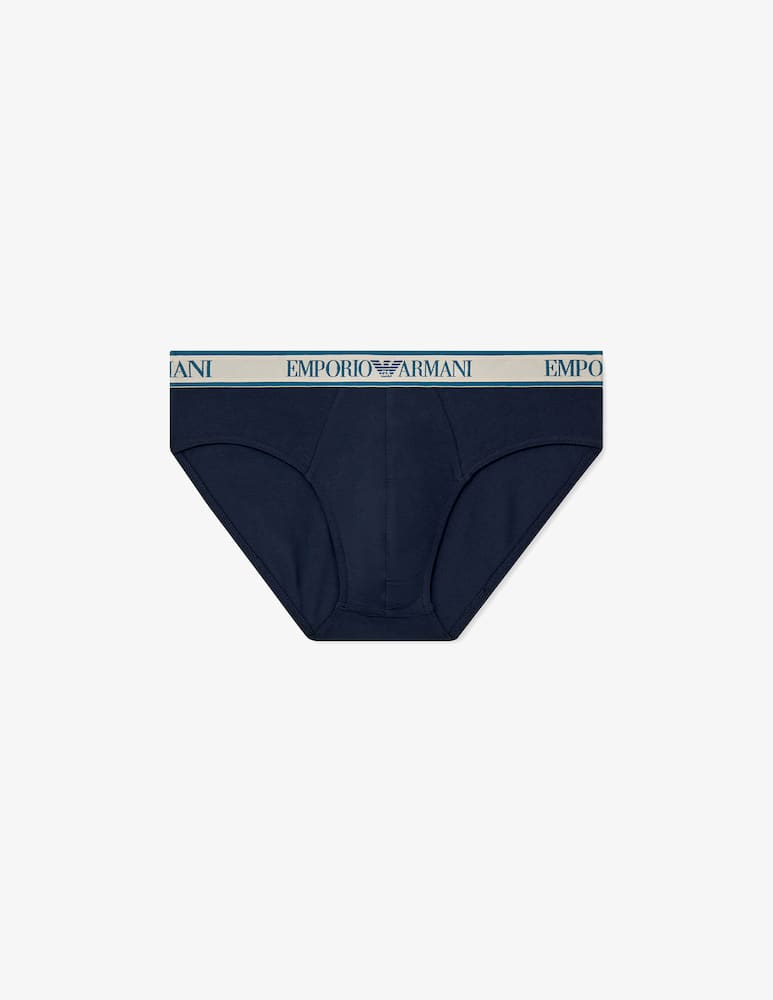 Emporio Armani Pack 3 slip con fascia logo - immagine 3 Emporio Armani Pack 3 slip con fascia logo - immagine 3
