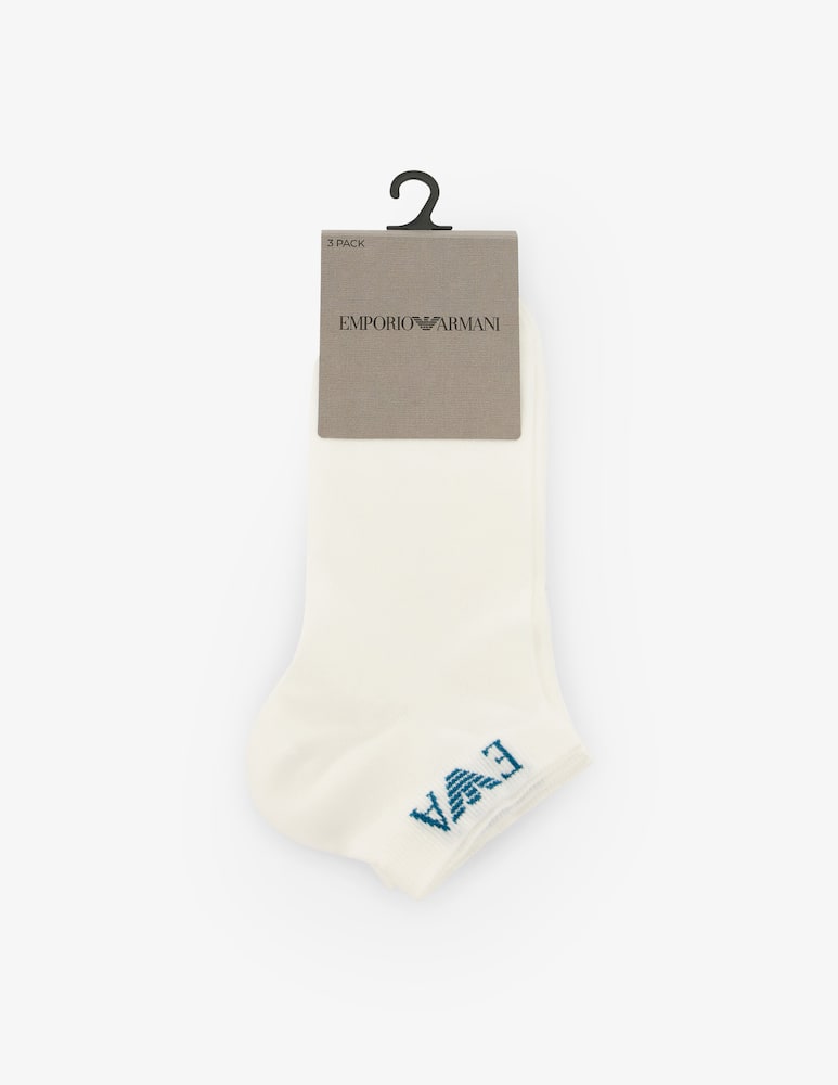 rinascente Emporio Armani Pack 3 calze sneakers con monogramma