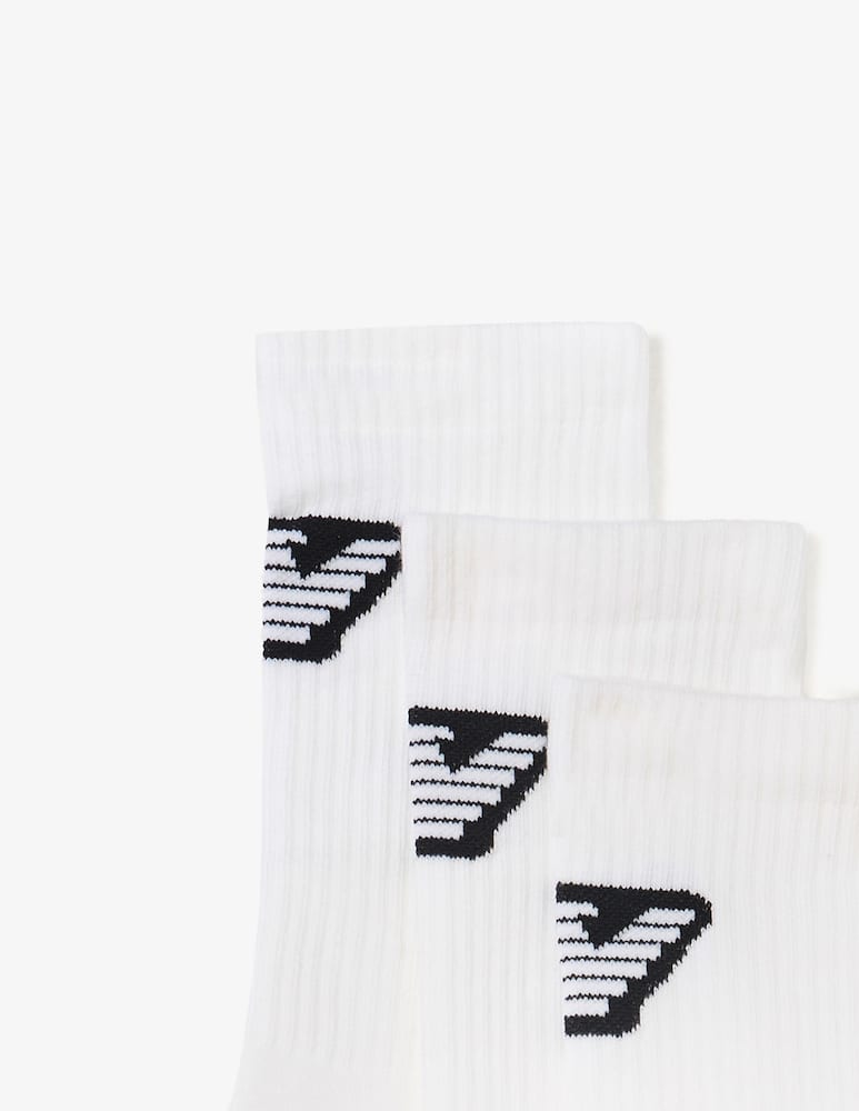 Emporio Armani Pack 3 calze corte in spugna - immagine 2 Emporio Armani Pack 3 calze corte in spugna - immagine 2