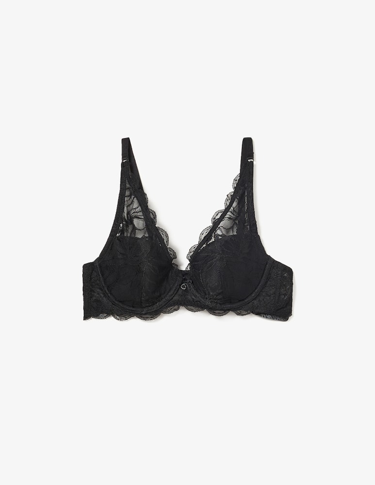 Emporio Armani Padded balconette lace bra - picture 1 Emporio Armani Padded balconette lace bra - picture 1