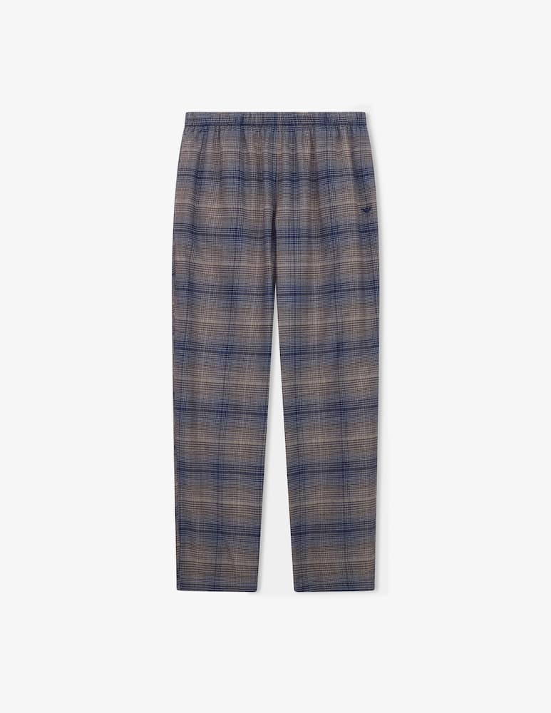 Emporio Armani Long pyjama set in yarn-dyed flannel - picture 5 Emporio Armani Long pyjama set in yarn-dyed flannel - picture 5