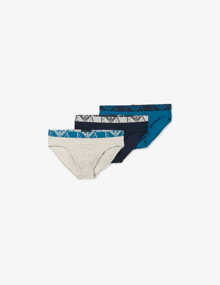 Emporio Armani Pack 3 slip con monogramma - immagine 1 Emporio Armani Pack 3 slip con monogramma - immagine 1