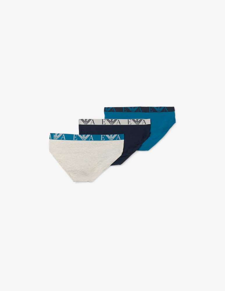 Emporio Armani Pack 3 slip con monogramma - immagine 2 Emporio Armani Pack 3 slip con monogramma - immagine 2
