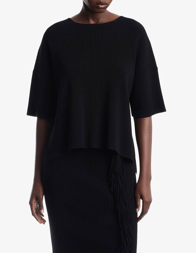 rinascente Emporio Armani Maglia a coste con frange