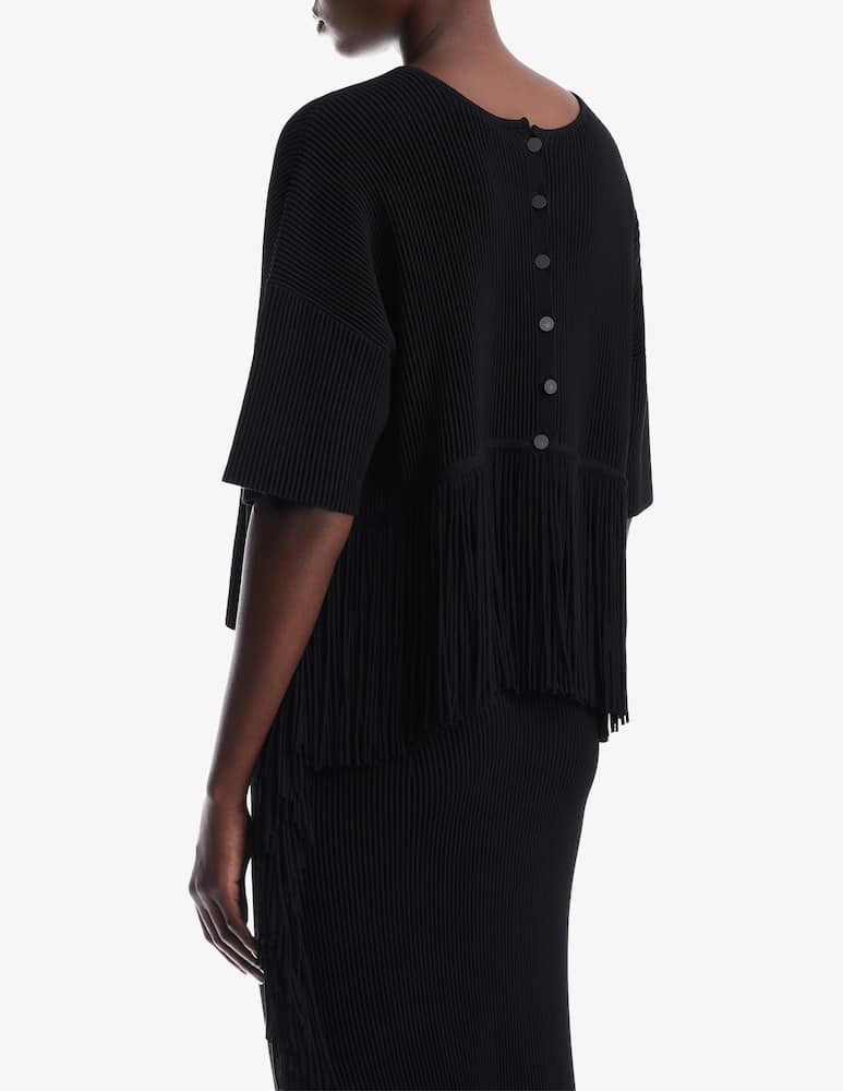 rinascente Emporio Armani Maglia a coste con frange