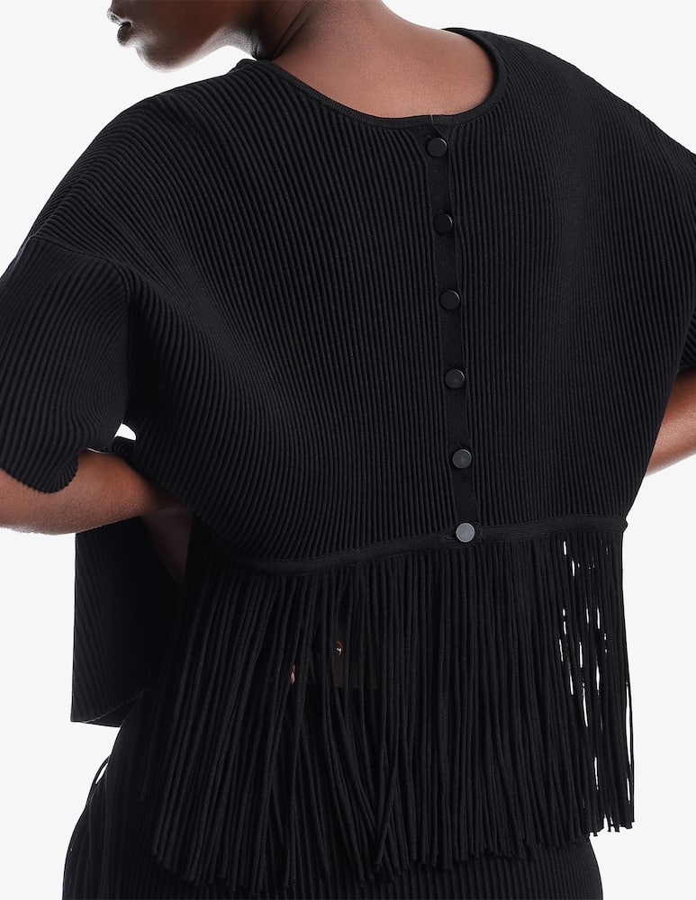 rinascente Emporio Armani Maglia a coste con frange