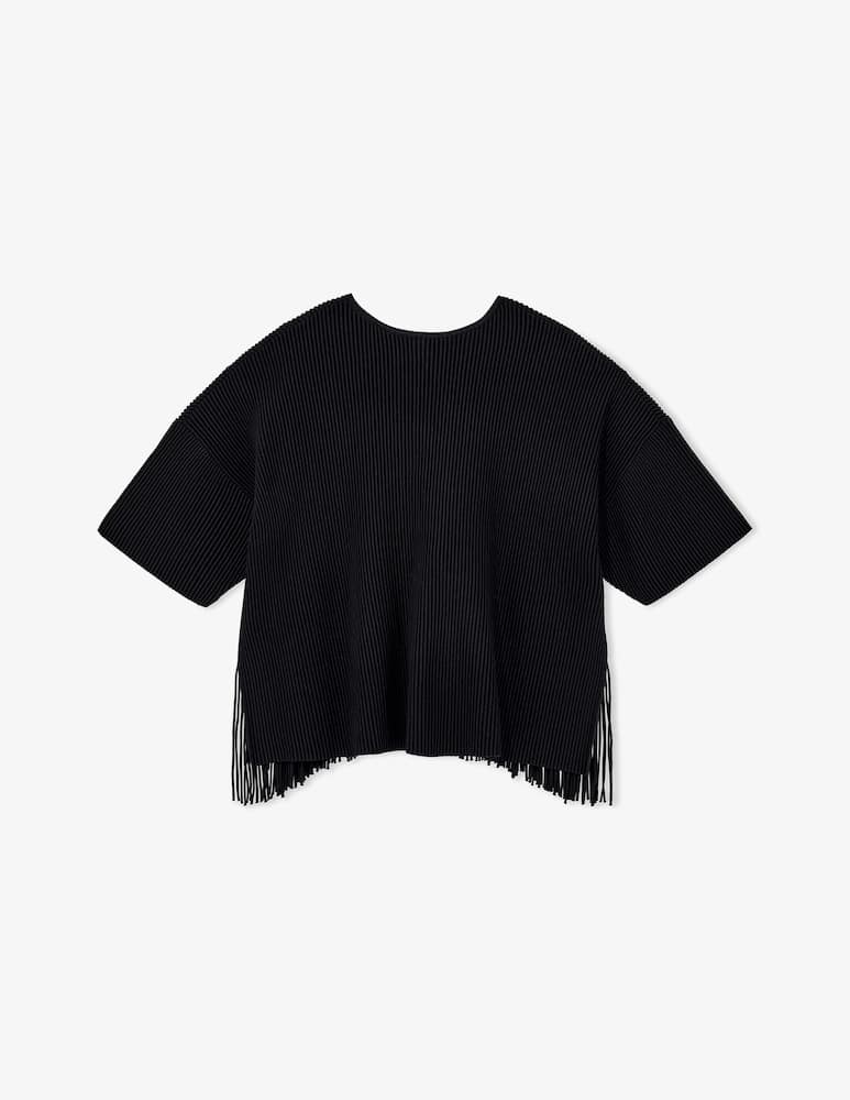 Emporio Armani Maglia a coste con frange - immagine 6
