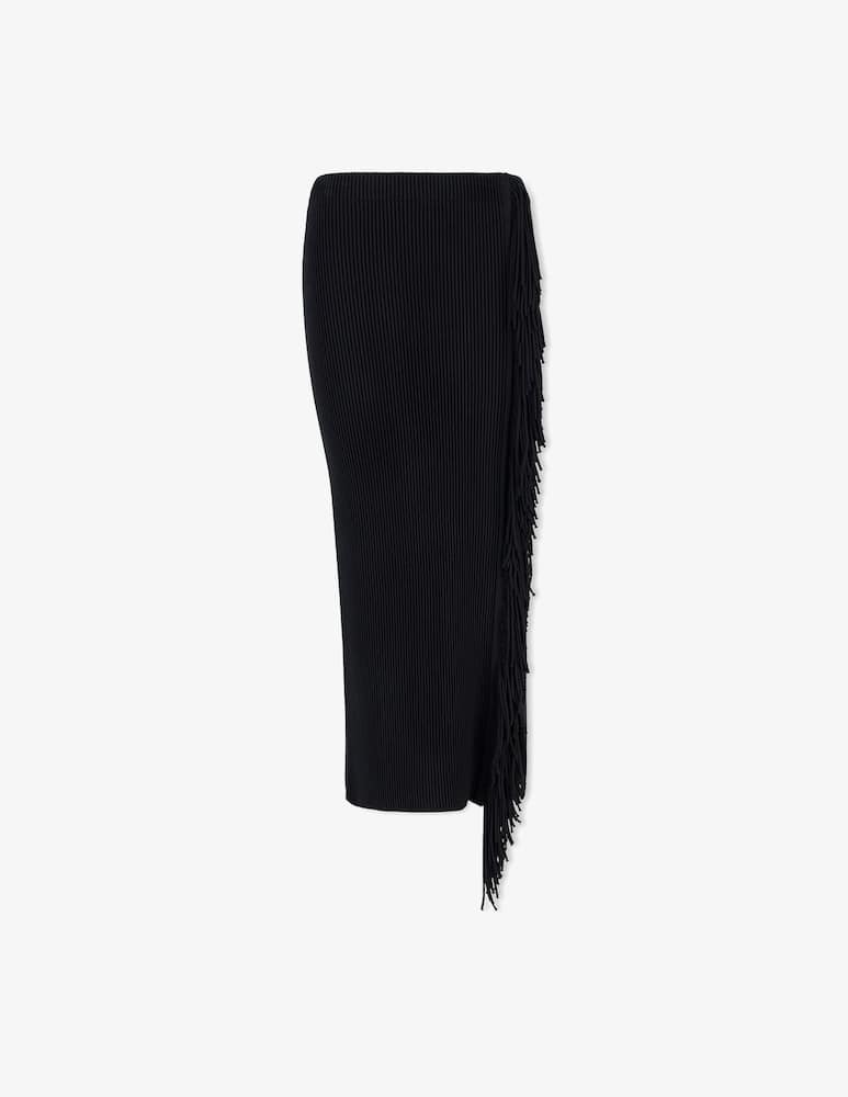 rinascente Emporio Armani Fringed ribbed skirt