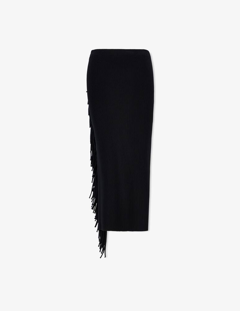 rinascente Emporio Armani Fringed ribbed skirt