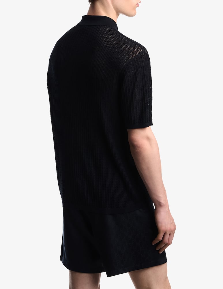 rinascente Emporio Armani Polo in maglia con mezza zip