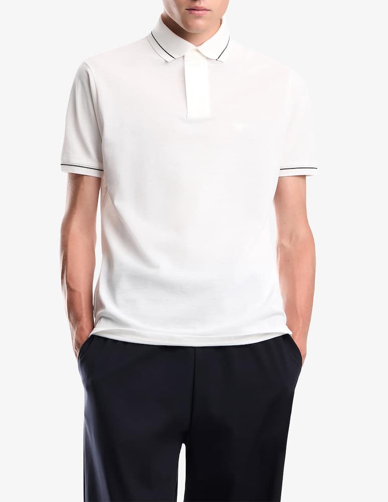 Emporio Armani Polo a maniche corte a contrasto - immagine 1 Emporio Armani Polo a maniche corte a contrasto - immagine 1