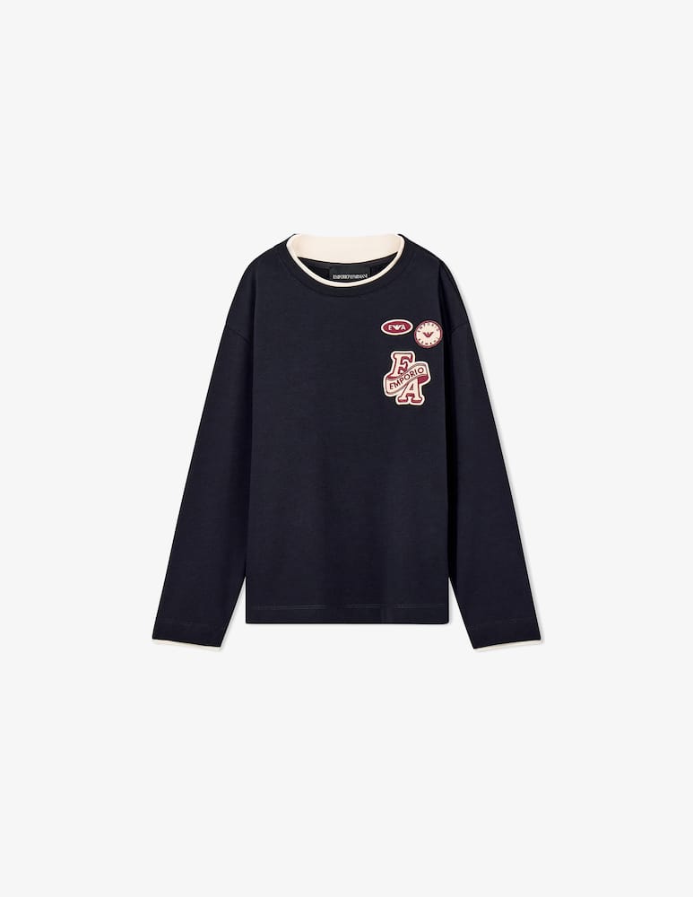 Emporio Armani T-shirt con patch logo - immagine 1 Emporio Armani T-shirt con patch logo - immagine 1