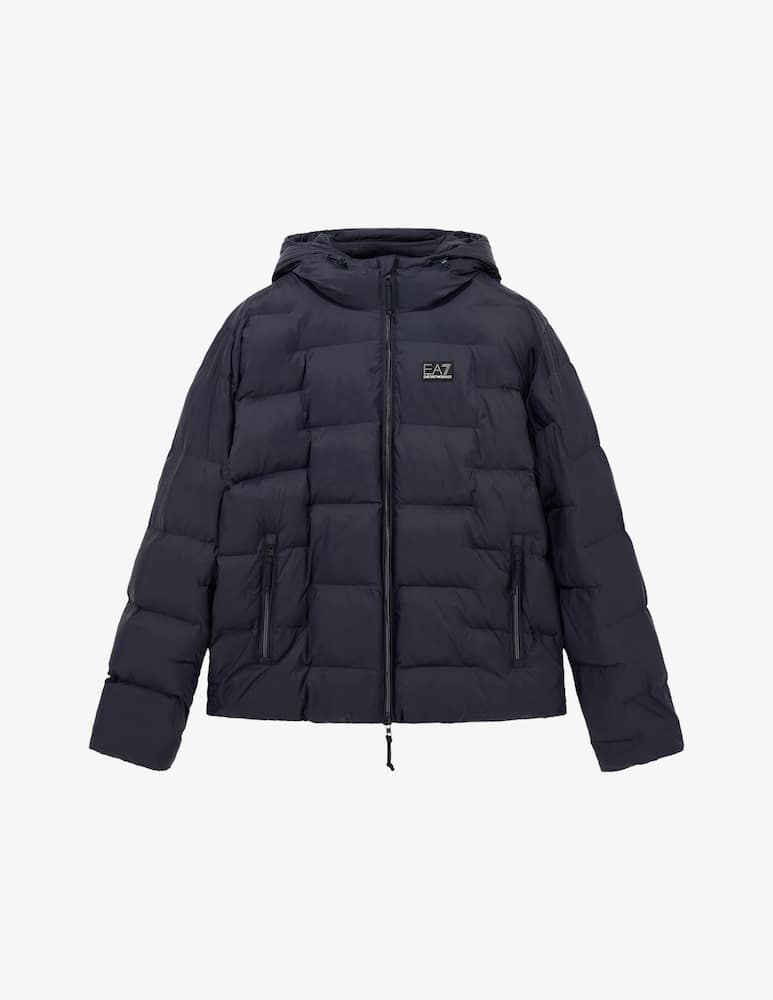 EA7 Hooded puffer jacket with logo - picture 1 EA7 Hooded puffer jacket with logo - picture 1