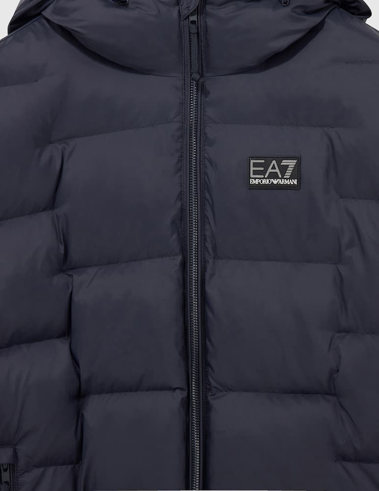 EA7 Hooded puffer jacket with logo - picture 3 EA7 Hooded puffer jacket with logo - picture 3