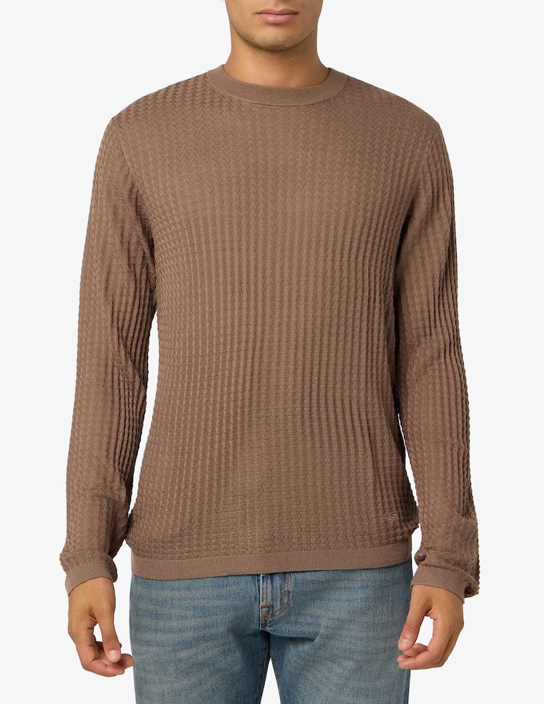 Emporio Armani Maglione trama mattoncino - immagine 1 Emporio Armani Maglione trama mattoncino - immagine 1