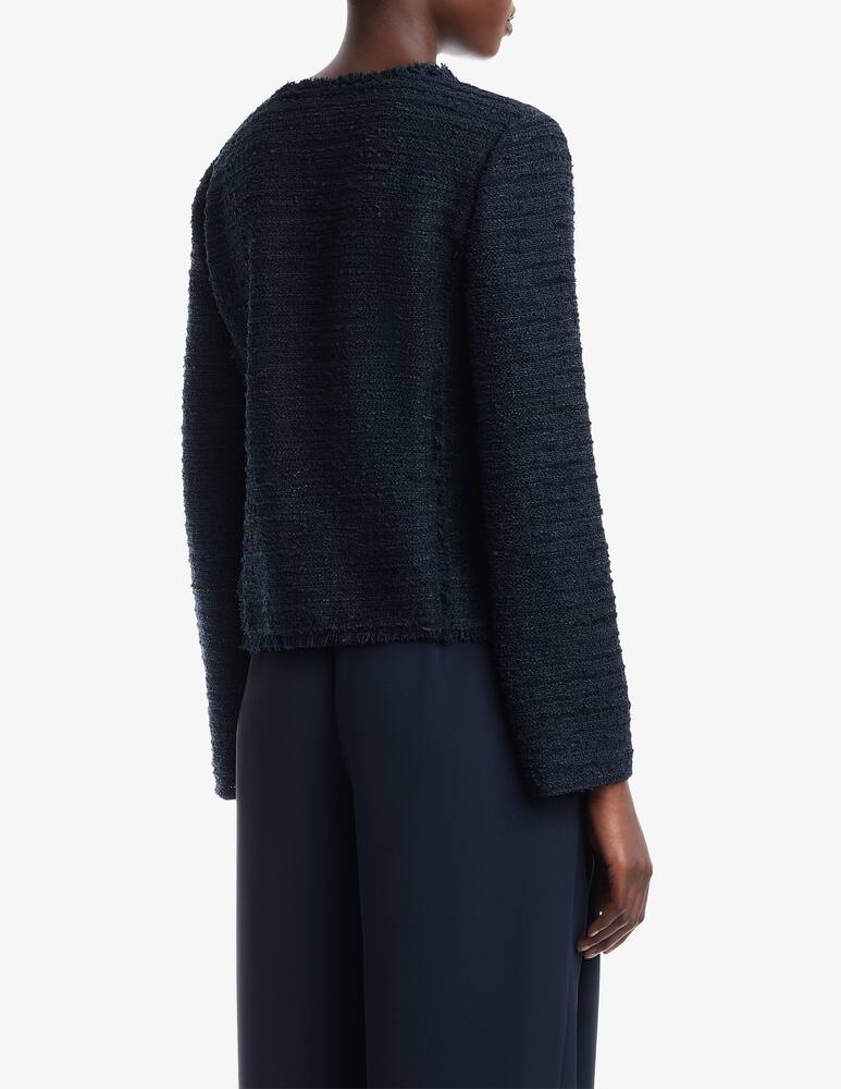 rinascente Emporio Armani Giacca bouclé senza collo con fiocchi