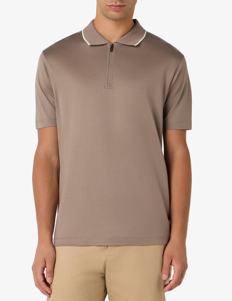 rinascente Emporio Armani zip polo t-shirt