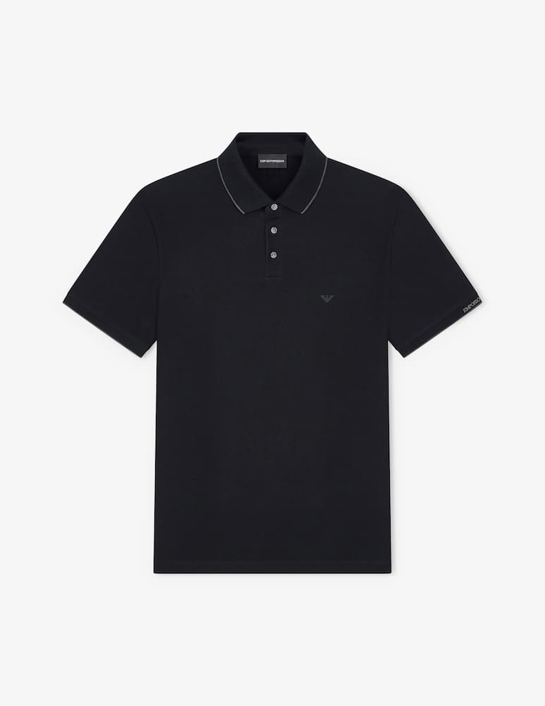 rinascente Emporio Armani Polo con logo lettering a contrasto